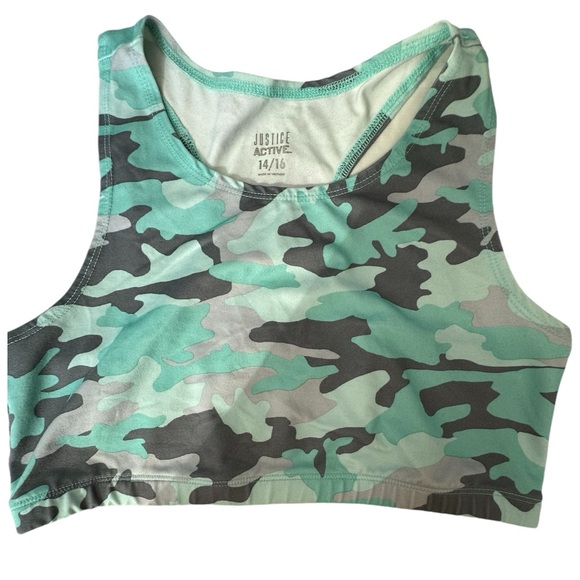 Justice size 14-16 cheer tank top with sports bra , short & matching headband - Picture 7 of 12